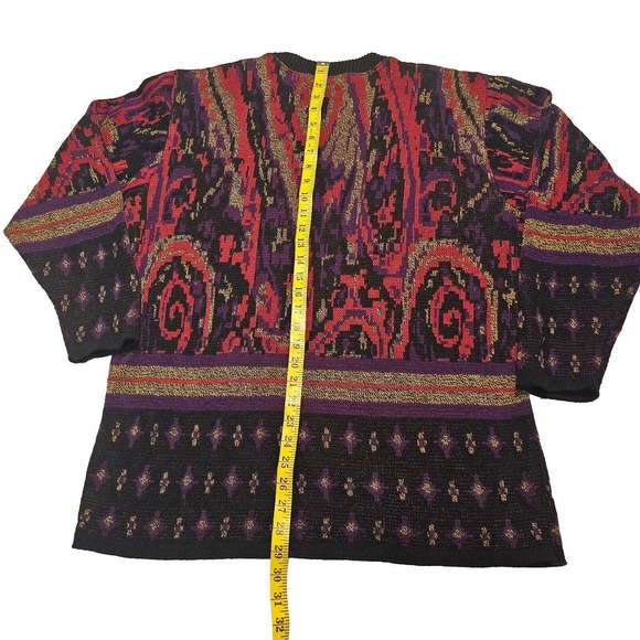 Silver Threads Sweater Multi-Color Pullover Y2k 80s 90s Vtg Size Large - Picture 5 of 9